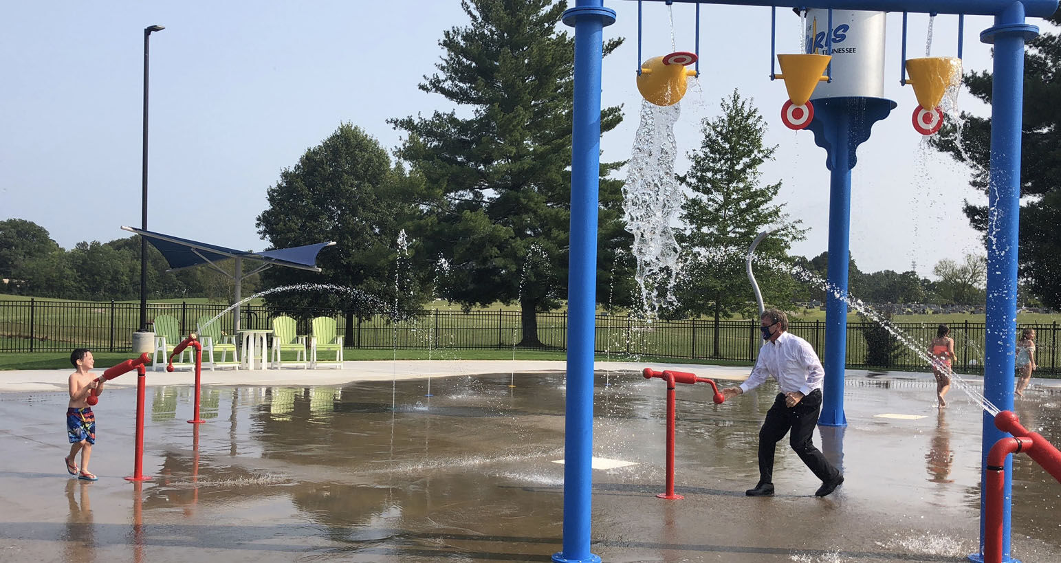 Commissioner can’t resist jumping into fun